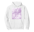 60S 70S Batik Purple White Hippie Love Hoodie - Minimalist Print Unisex - T-Shirt, Sweatshirt, Hoodie