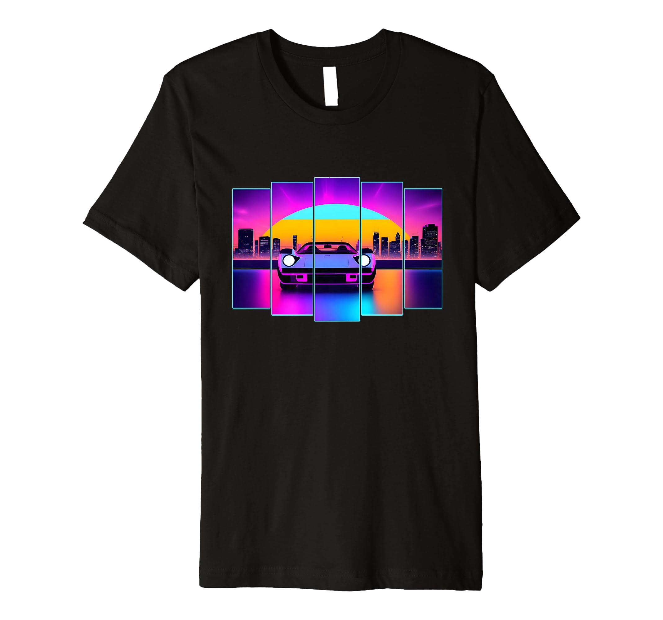 Retrowave Synthwave Aesthetic Sports T-Shirt - Novelty Apparel for Adults - T-Shirt, Sweatshirt, Hoodie