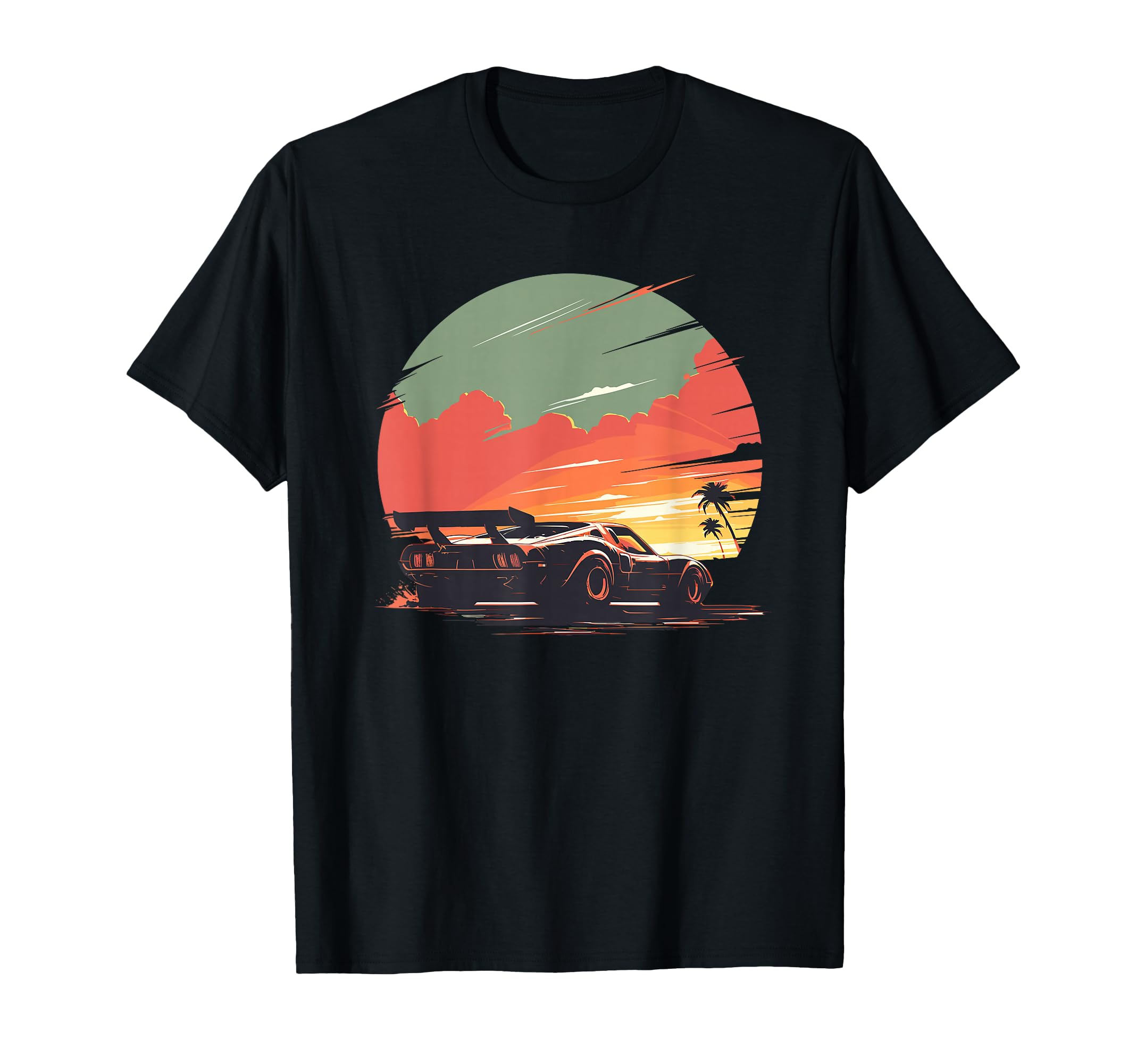 Sunset Speedster Race Car Enthusiast T-Shirt - Streetwear Style Men Women - T-Shirt, Sweatshirt, Hoodie