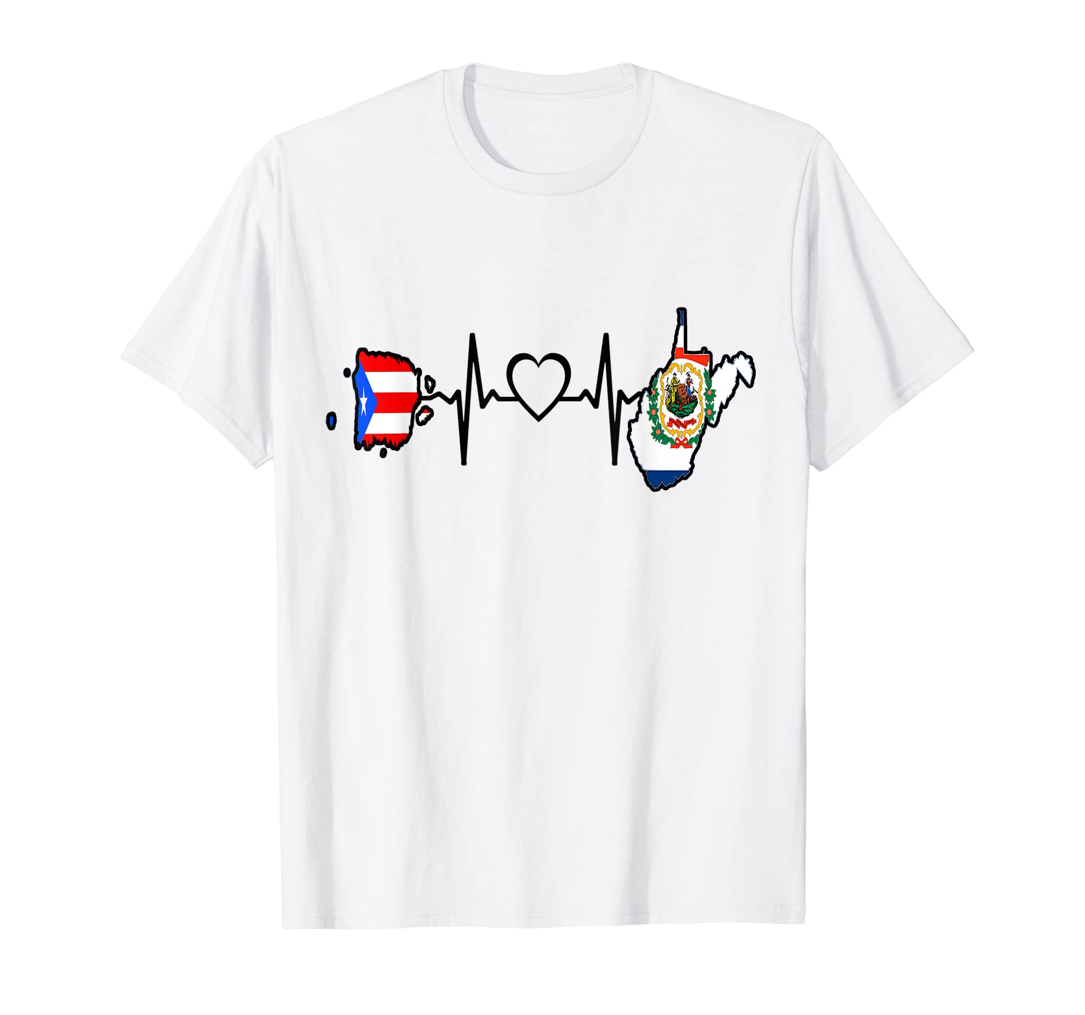 Peurto Rican West Virginia Flag Peurto T-Shirt - Graphic Print for Adults - T-Shirt, Sweatshirt, Hoodie