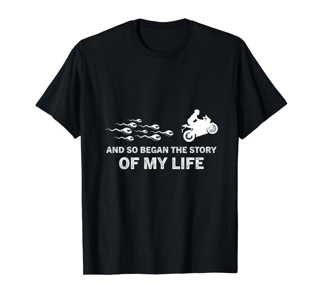 Motorcycle Evolution Shadow Biker T-Shirt - Graphic Print Unisex - T-Shirt, Sweatshirt, Hoodie