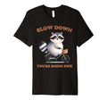 Raccoon Slow Down Relax Breathe Self T-Shirt - Unique Graphic for Adults - T-Shirt, Sweatshirt, Hoodie