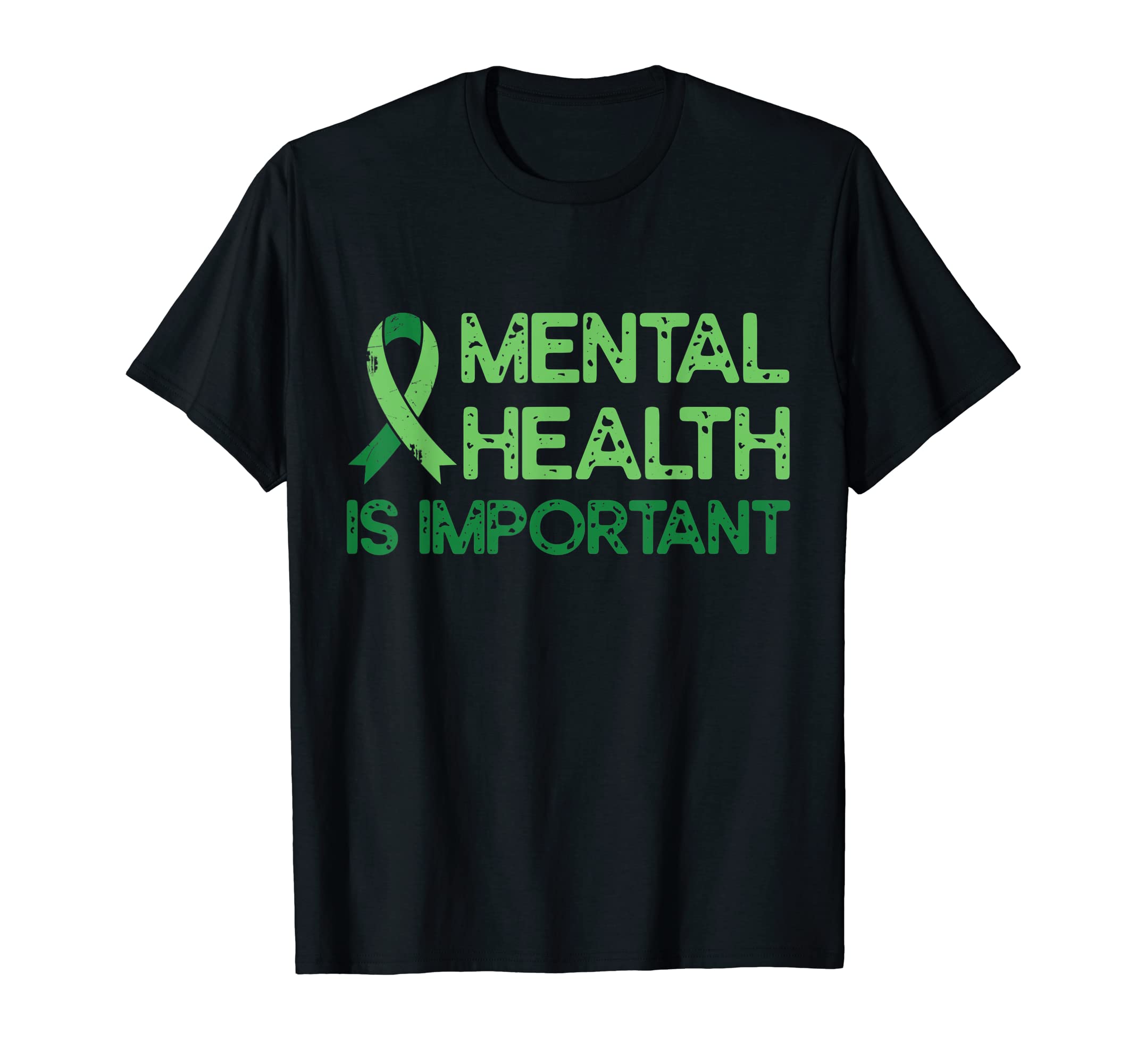 Mental Health Green Ribbon Anxiety T-Shirt - Trendy Graphic Men Women - T-Shirt, Sweatshirt, Hoodie