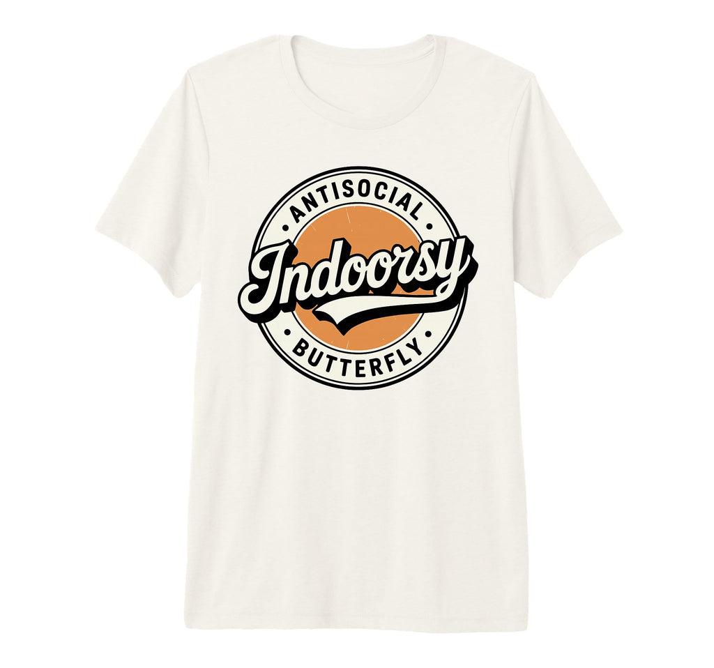 Badge Introvert Indoorsy Antisocial T-Shirt - Unique Graphic Men Women - T-Shirt, Sweatshirt, Hoodie
