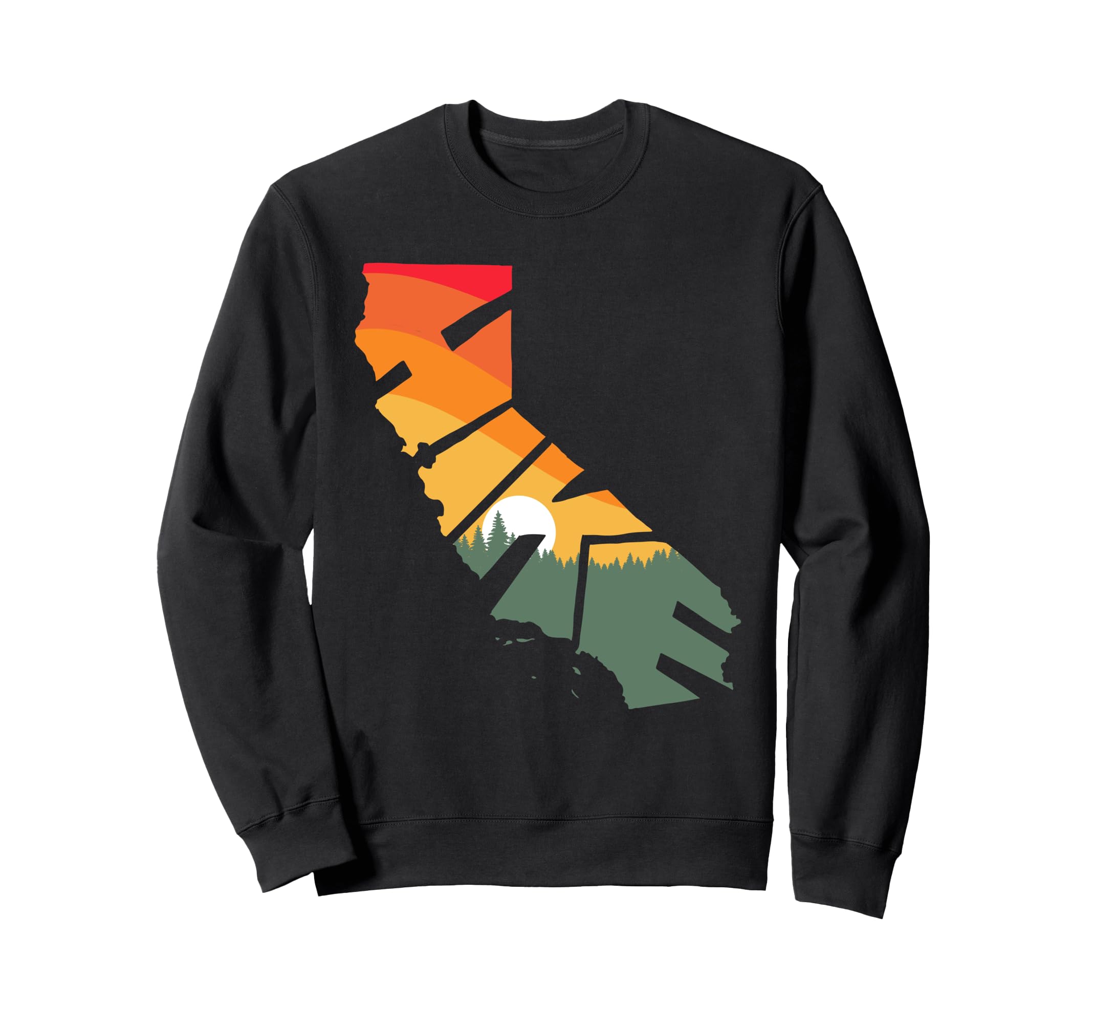 Hike California State Outdoor Hiking Sweatshirt - Graphic Print for Adults - T-Shirt, Sweatshirt, Hoodie