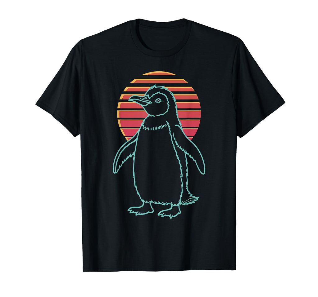 Penguin Lover Animal Synthwave 80S T-Shirt - Minimalist Print Men Women - T-Shirt, Sweatshirt, Hoodie
