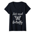 Anti Social Butterfly Funny Womens V T-Shirt - Aesthetic Graphic Men Women - T-Shirt, Sweatshirt, Hoodie