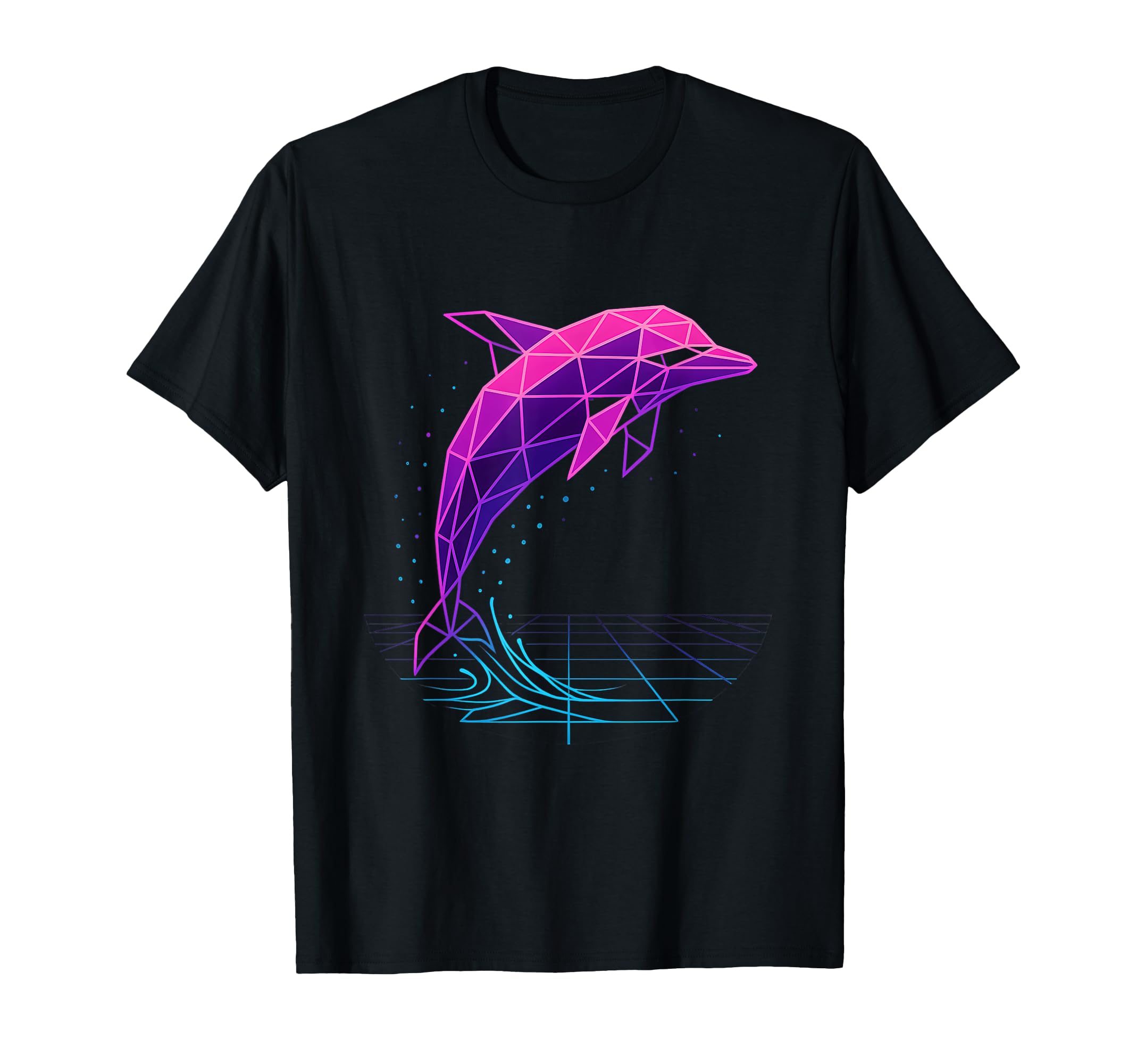 Vaporwave Dolphin Synthwave Ocean 80S Sweatshirt - Unique Graphic Unisex - T-Shirt, Sweatshirt, Hoodie
