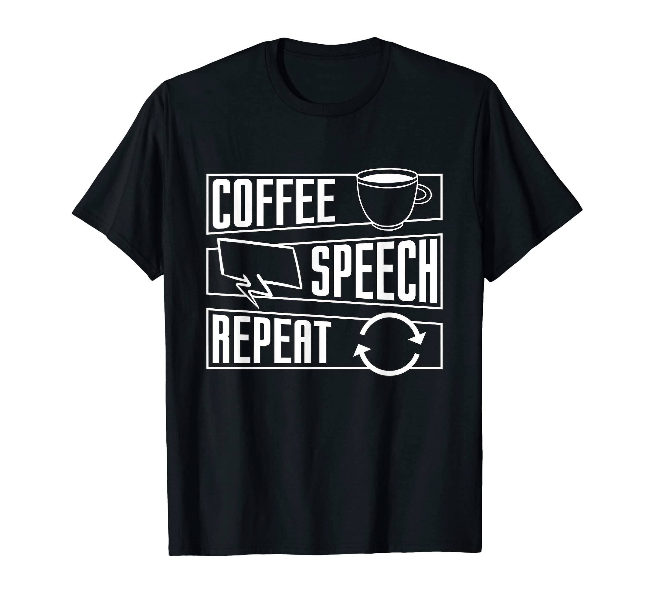 Coffee Speech Repeat Anxiety T-Shirt - Aesthetic Graphic Men Women - T-Shirt, Sweatshirt, Hoodie