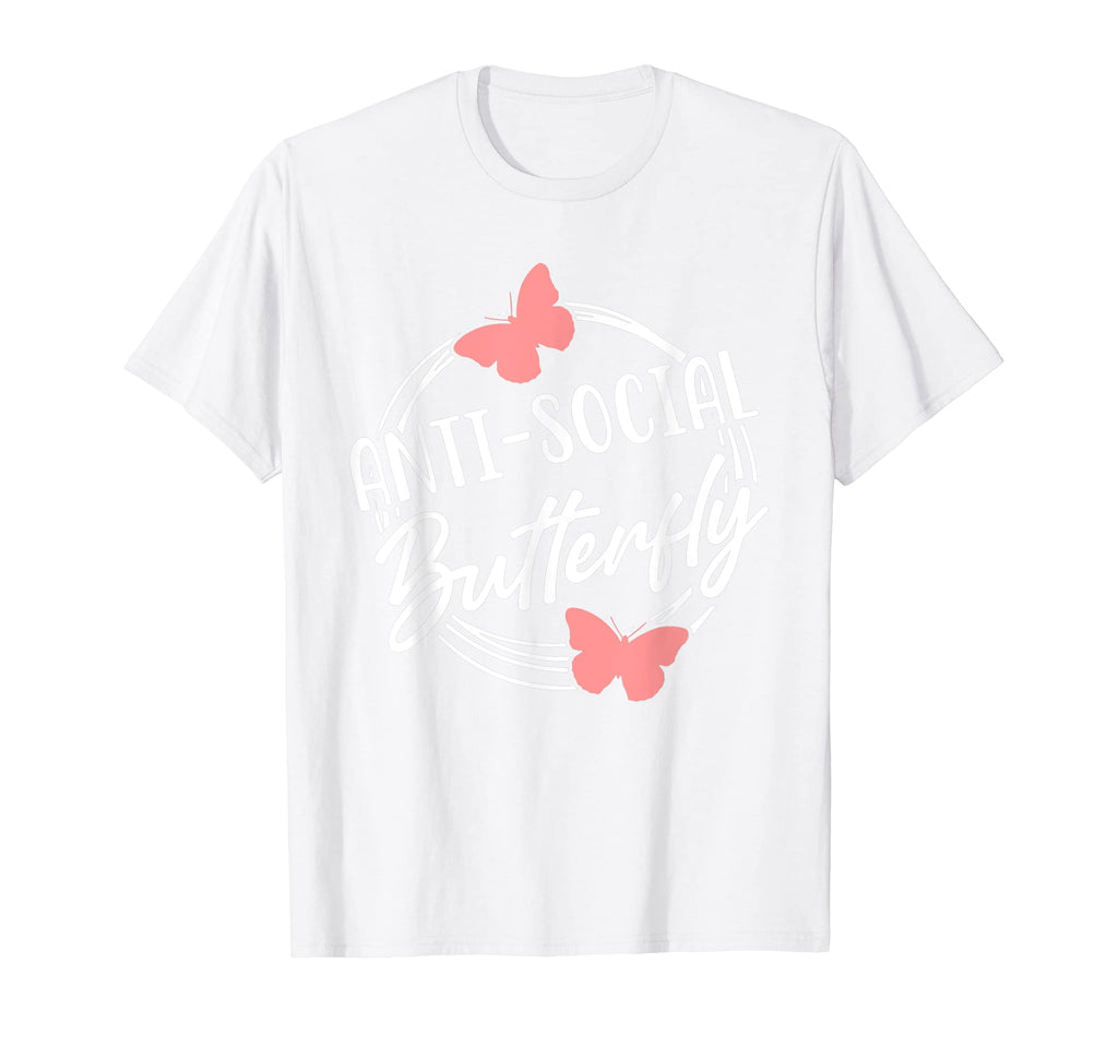 Antisocial Butterfly Hater Introvert T-Shirt - Minimalist Print for Adults - T-Shirt, Sweatshirt, Hoodie