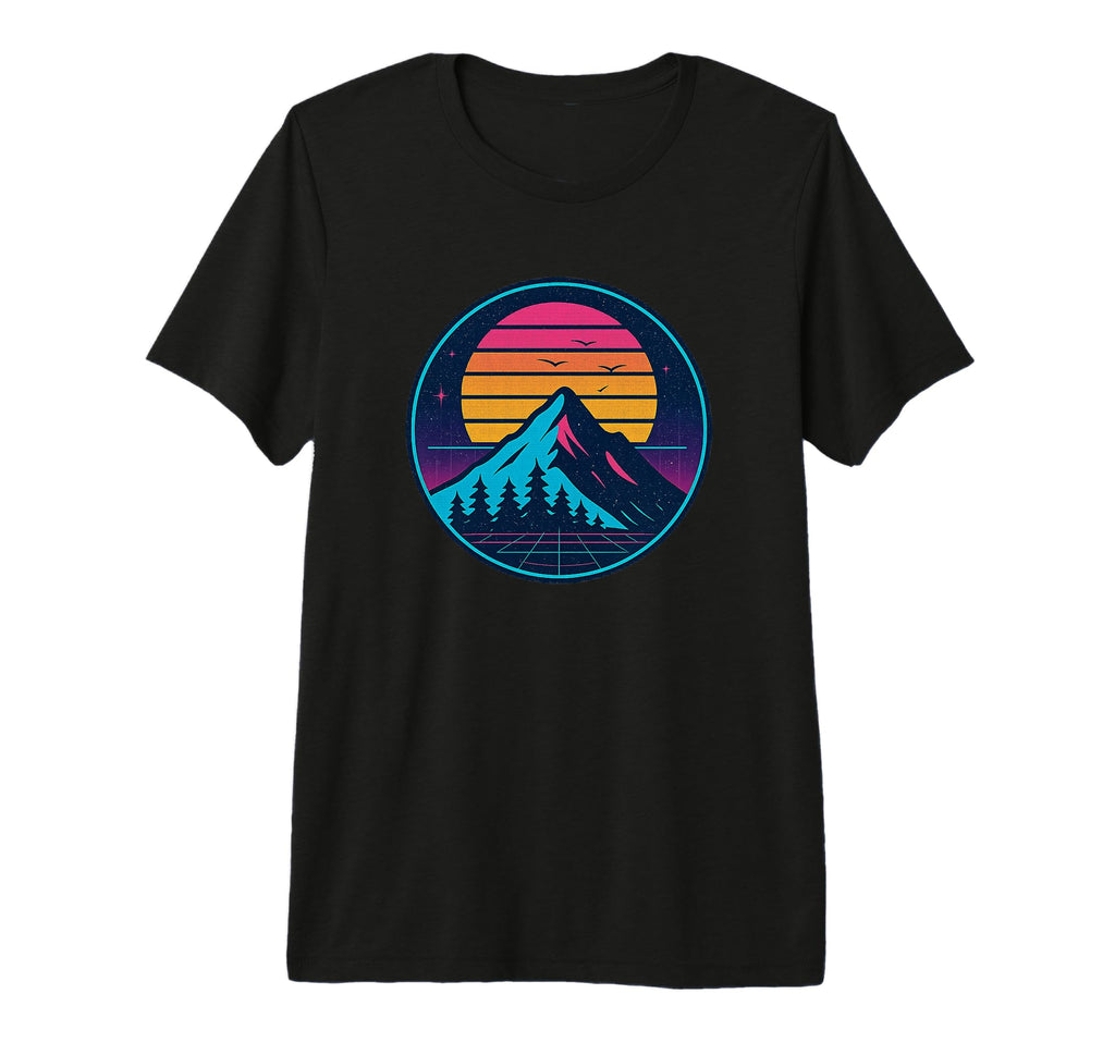Mountain Sunset 70S 80S Nostalgic T-Shirt - Novelty Apparel Men Women - T-Shirt, Sweatshirt, Hoodie