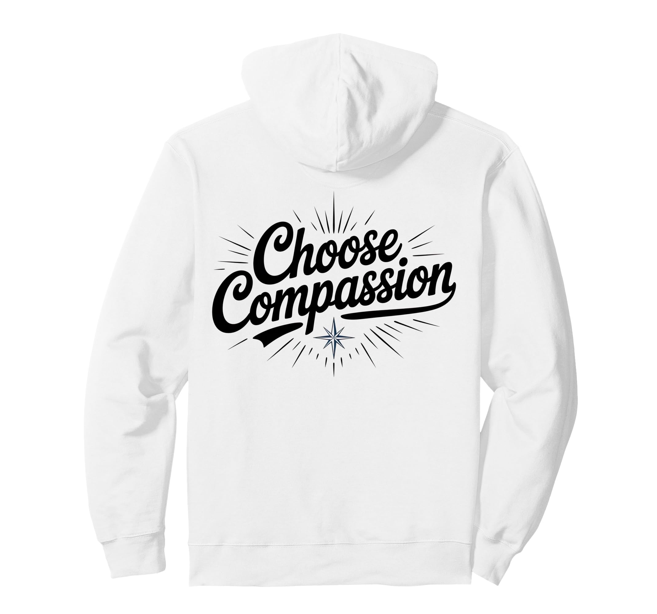Choose Compassion Yoga Circle Meditation Hoodie - Fun Novelty Design Unisex - T-Shirt, Sweatshirt, Hoodie