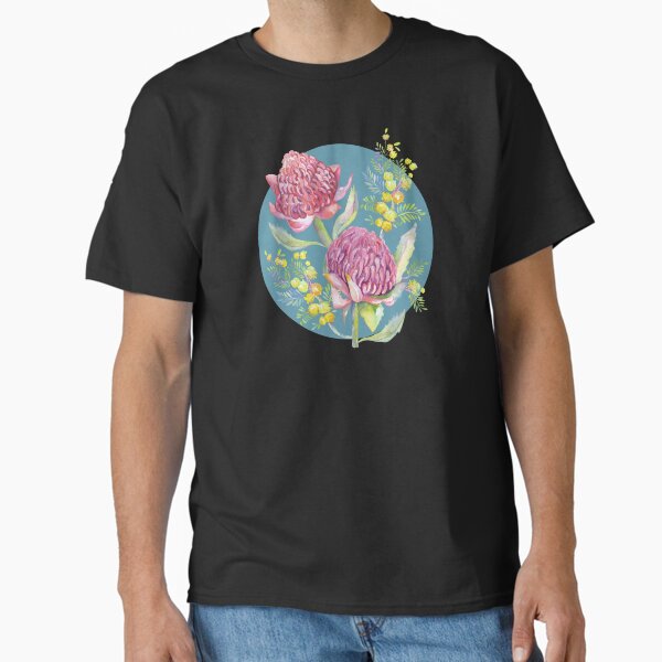 Wattle Waratah Bouquet. Summer Tropical - Adult & Kids T-Shirts, Sweatshirts & Hoodies apparel design preview 1
