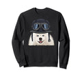 Funny Motorcycle Helmet Samoyed Sweatshirt - Aesthetic Graphic Unisex - T-Shirt, Sweatshirt, Hoodie