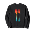 Spoon Fork Silhouette 70S 80S Sweatshirt - Graphic Print for Adults - T-Shirt, Sweatshirt, Hoodie