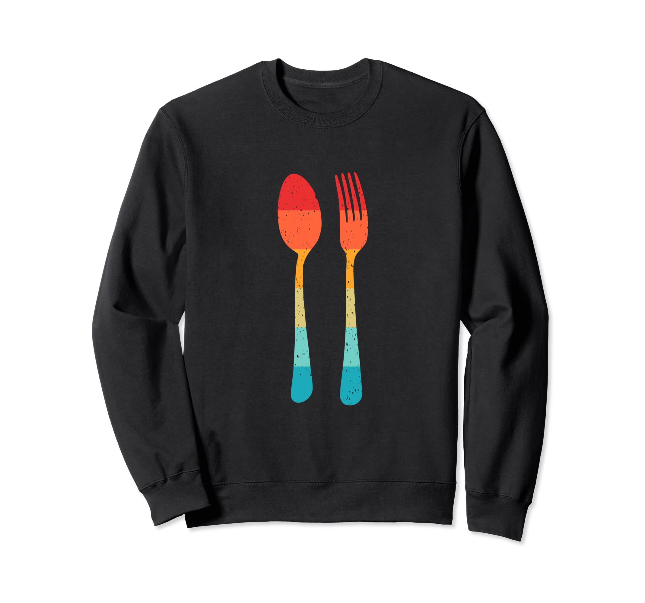 Spoon Fork Silhouette 70S 80S Sweatshirt - Graphic Print for Adults - T-Shirt, Sweatshirt, Hoodie