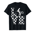 Love Bmx Checkered Flag Bike Racing T-Shirt - Novelty Apparel Men Women - T-Shirt, Sweatshirt, Hoodie