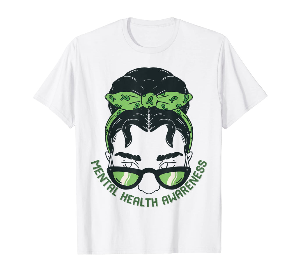 Messy Bun Mental Health Matters Gift T-Shirt - Trendy Graphic Men Women - T-Shirt, Sweatshirt, Hoodie