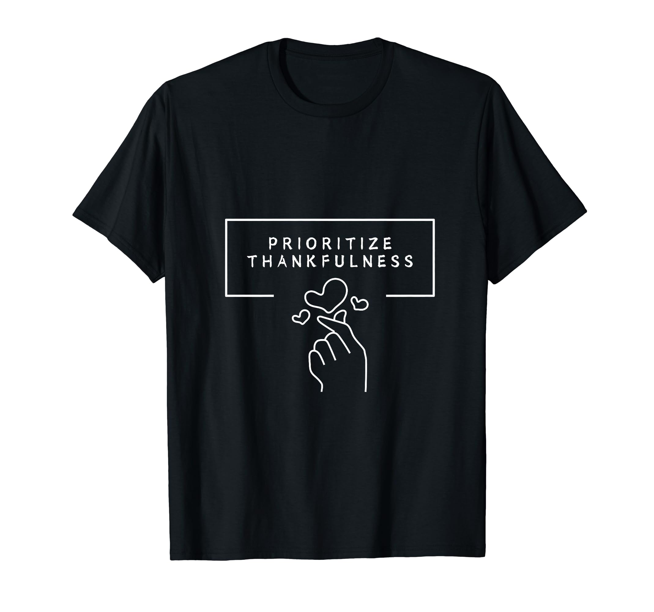 Minimalist Gratitude Heart Wellness And T-Shirt - Custom Art Print Unisex - T-Shirt, Sweatshirt, Hoodie