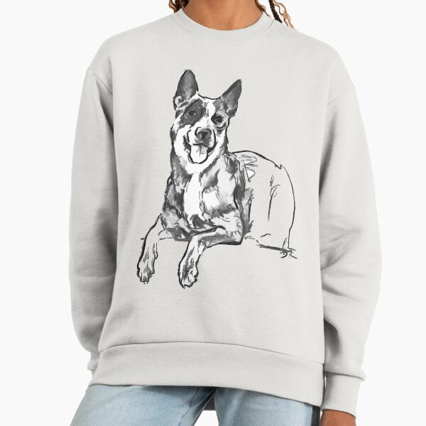 Blue Heeler Drawing - Adult & Kids T-Shirts, Sweatshirts & Hoodies apparel design preview 1