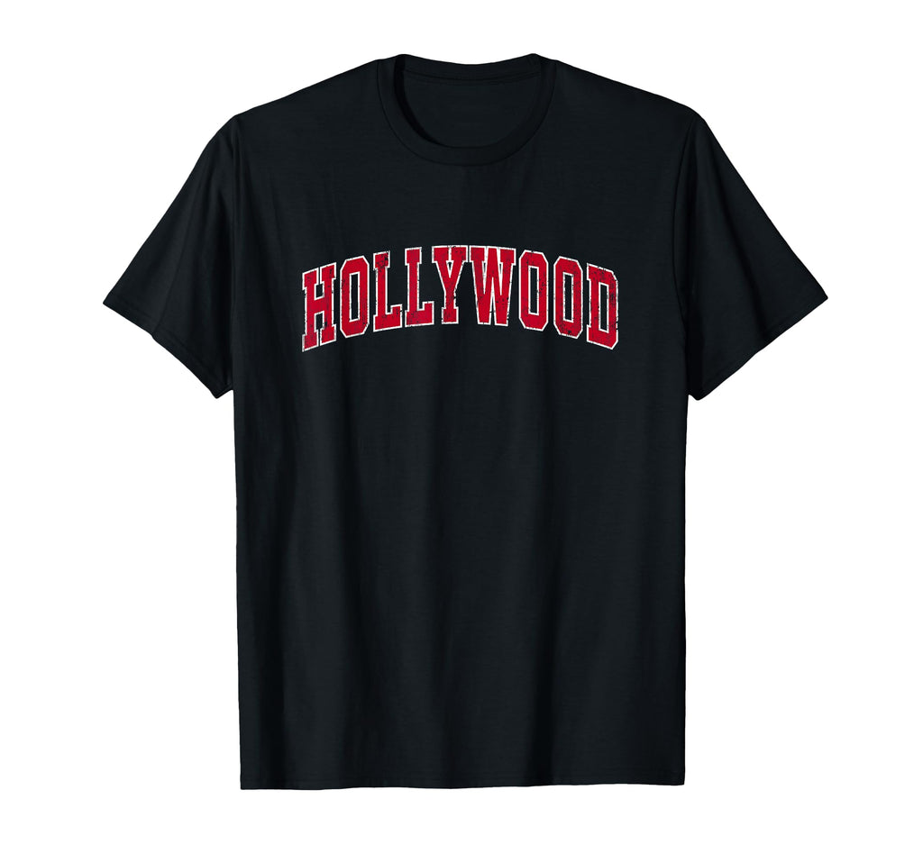 Hollywood California Ca Sports Red T-Shirt - Graphic Print Men Women - T-Shirt, Sweatshirt, Hoodie