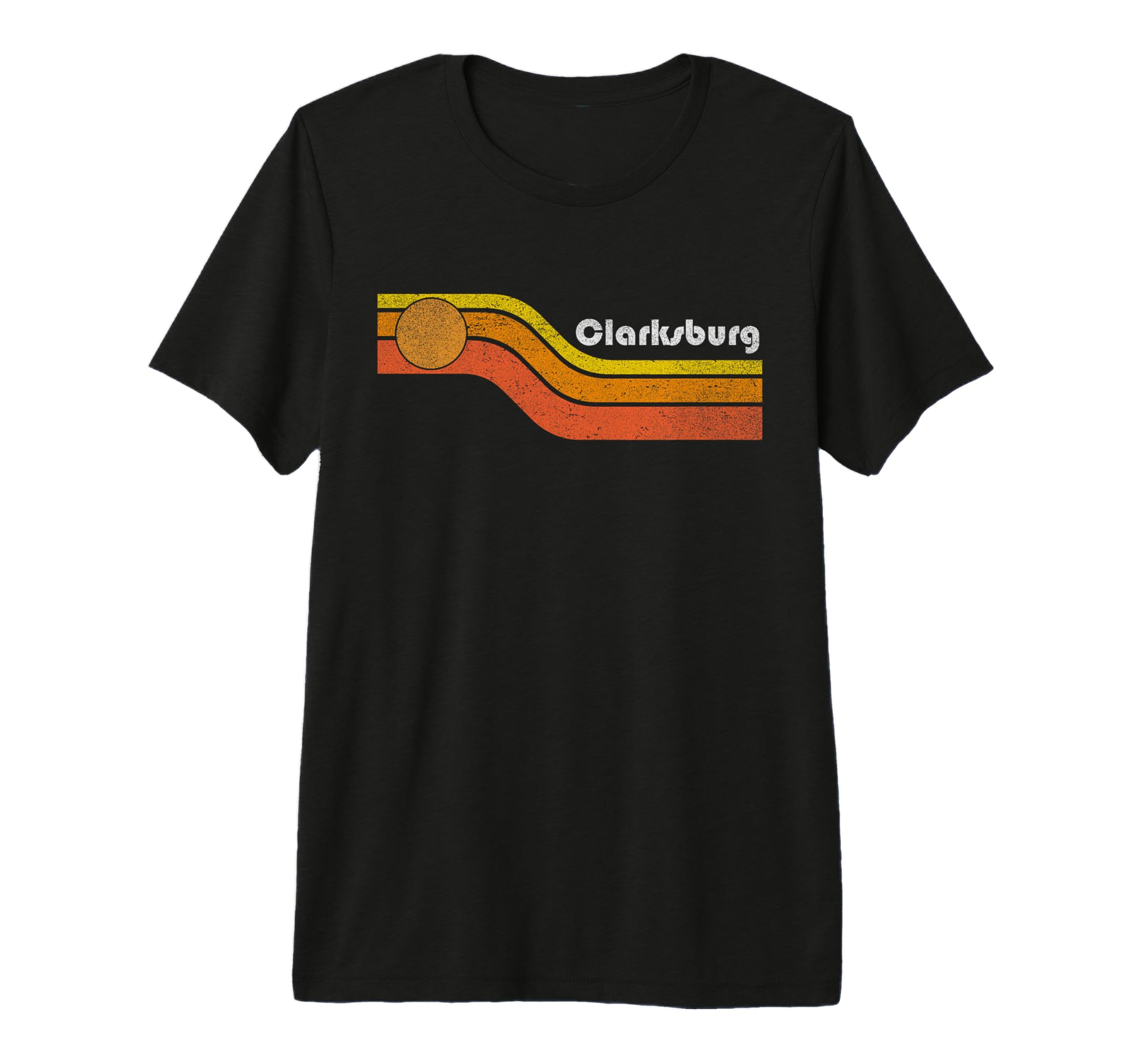 Clarksburg 70S 80S Tri Blend T-Shirt - Fun Novelty Design Unisex - T-Shirt, Sweatshirt, Hoodie