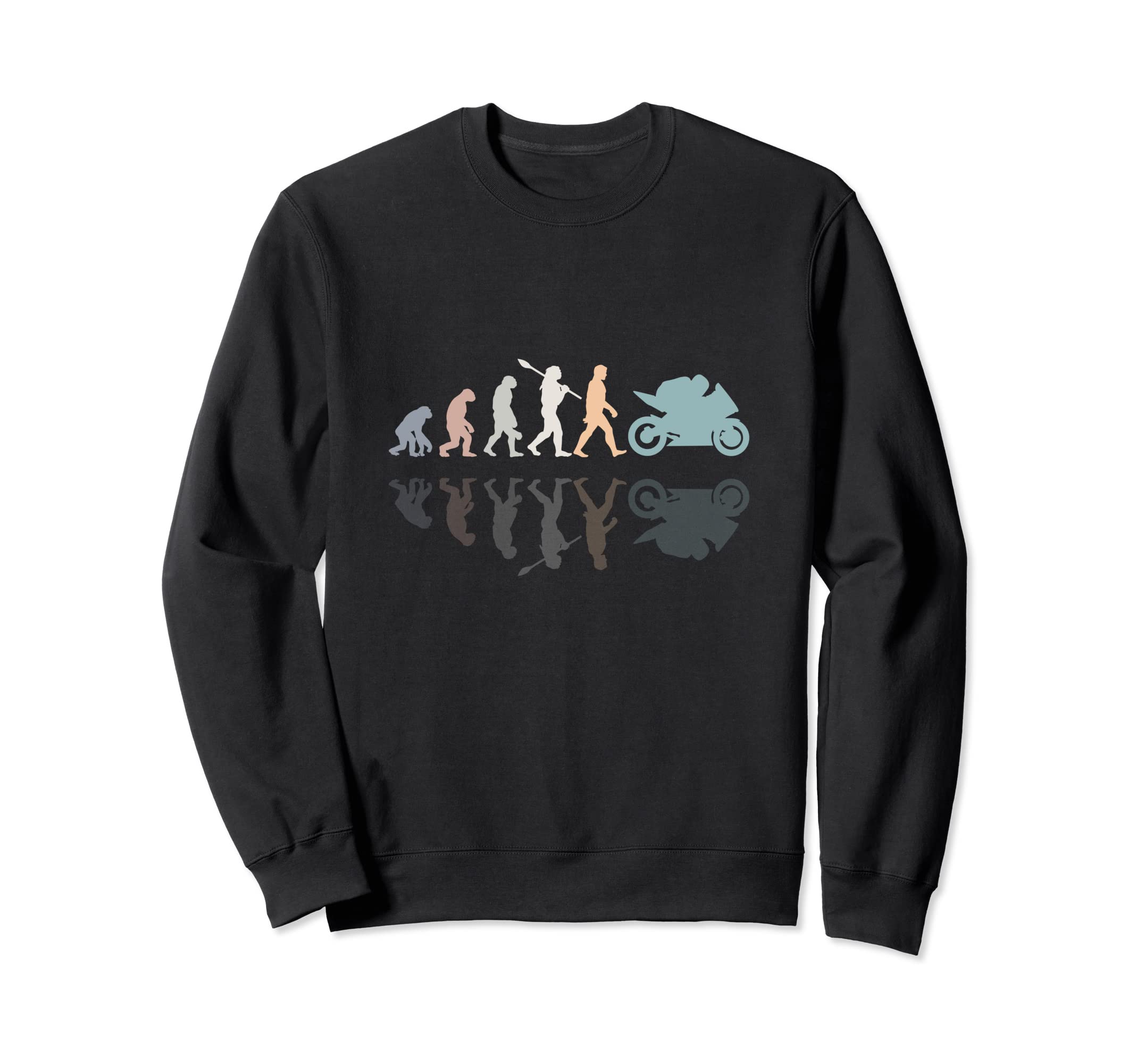 Motorcycle Evolution Shadow Biker Sweatshirt - Casual Everyday Wear Unisex - T-Shirt, Sweatshirt, Hoodie