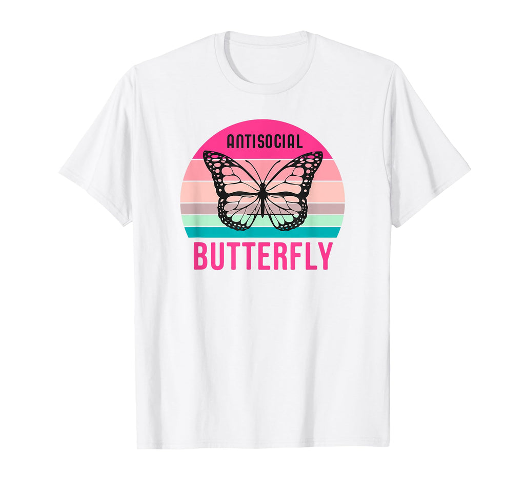 Antisocial Butterfly T-Shirt - Fun Novelty Design Men Women - T-Shirt, Sweatshirt, Hoodie