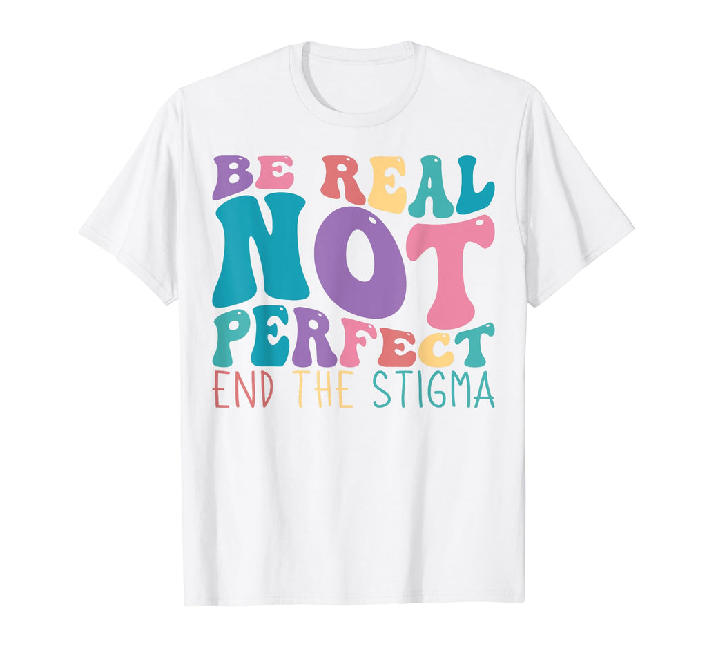 Green Ribbon Be Real Not Mental T-Shirt - Minimalist Print for Adults - T-Shirt, Sweatshirt, Hoodie