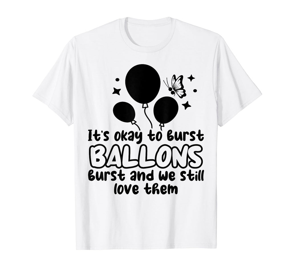 Balloons Burst Depression Mental Health T-Shirt - Aesthetic Graphic Unisex - T-Shirt, Sweatshirt, Hoodie