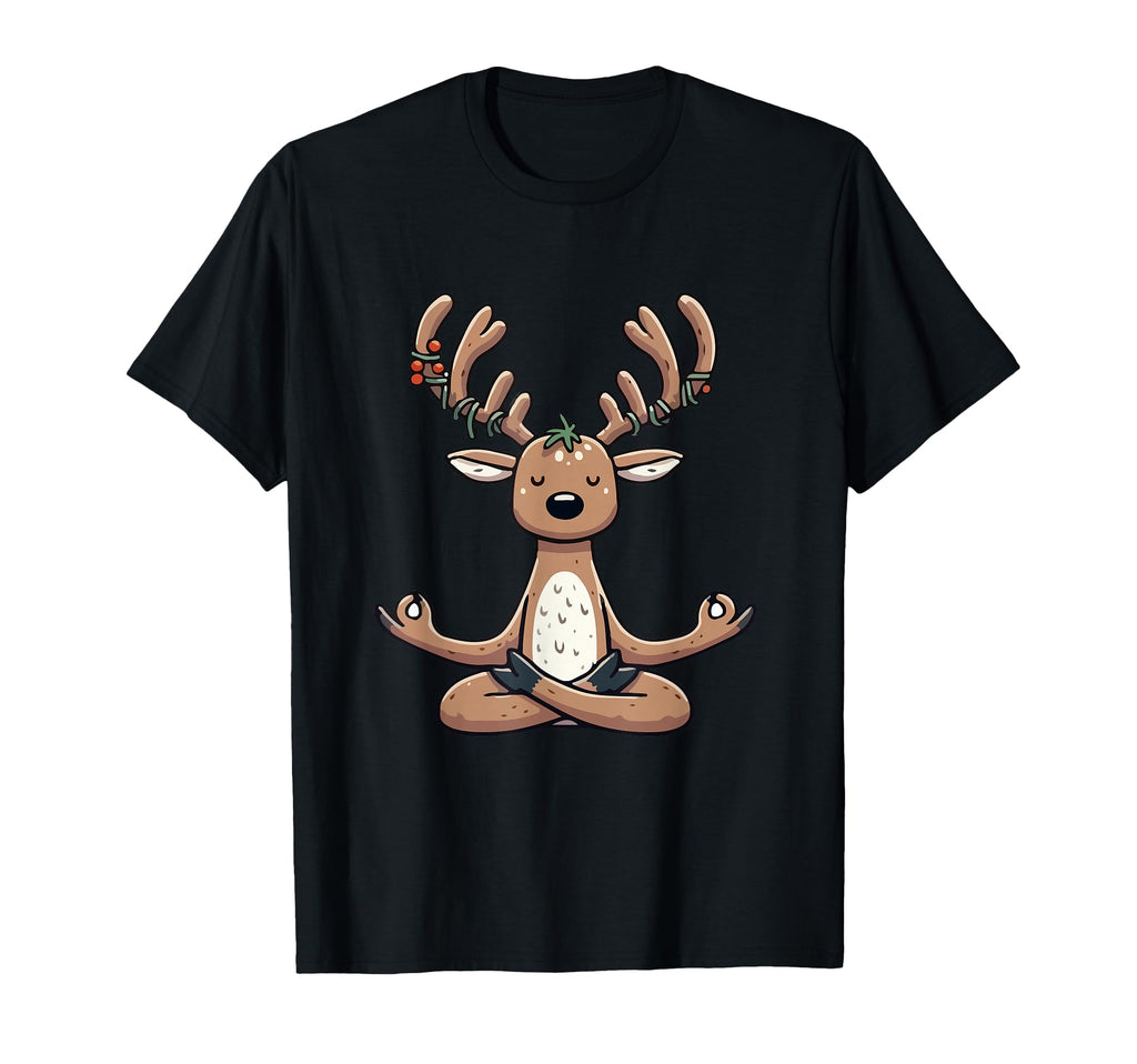 Meditation Reindeer Yoga Pose T-Shirt - Streetwear Style Men Women - T-Shirt, Sweatshirt, Hoodie