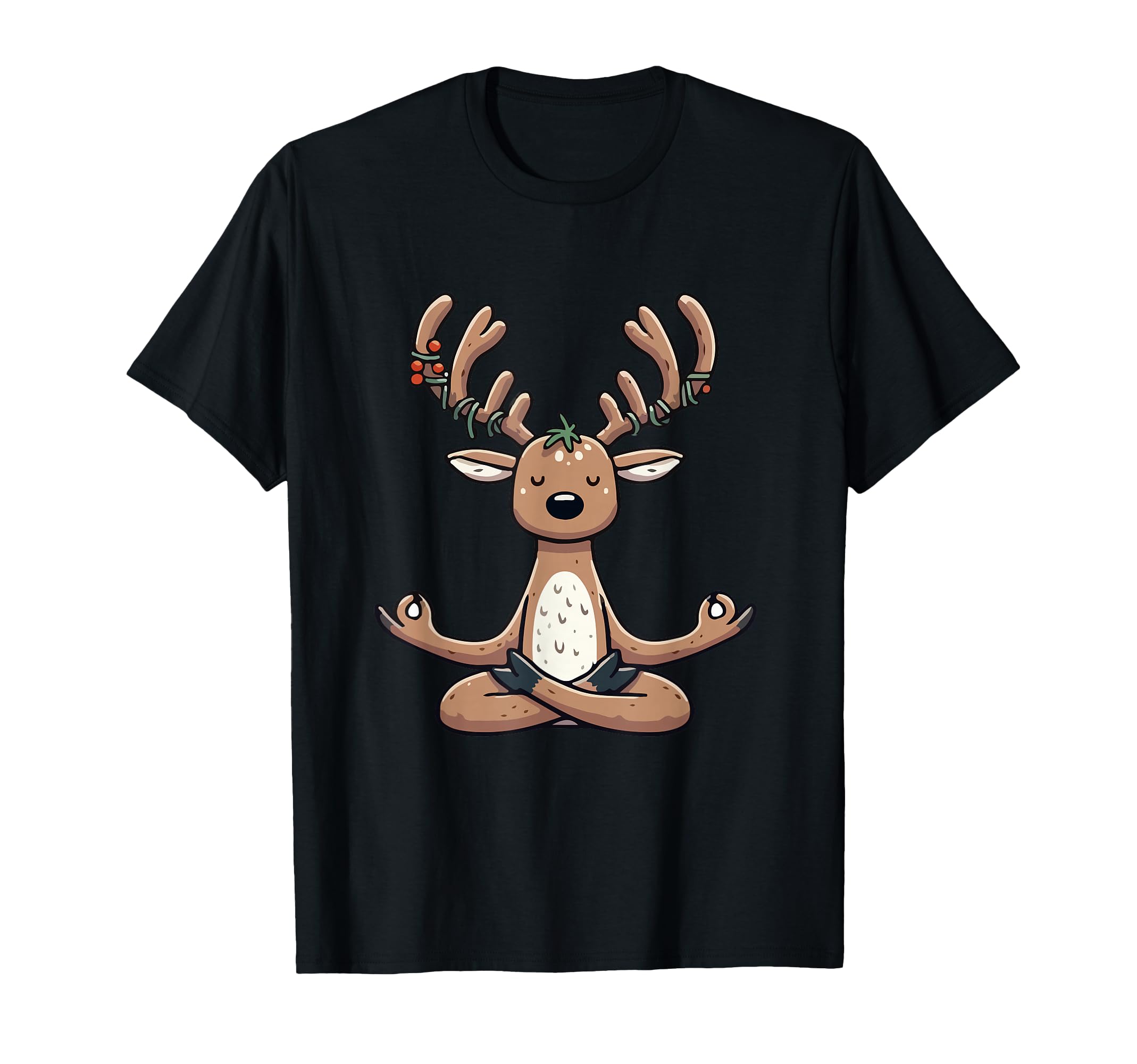 Meditation Reindeer Yoga Pose T-Shirt - Streetwear Style Men Women - T-Shirt, Sweatshirt, Hoodie