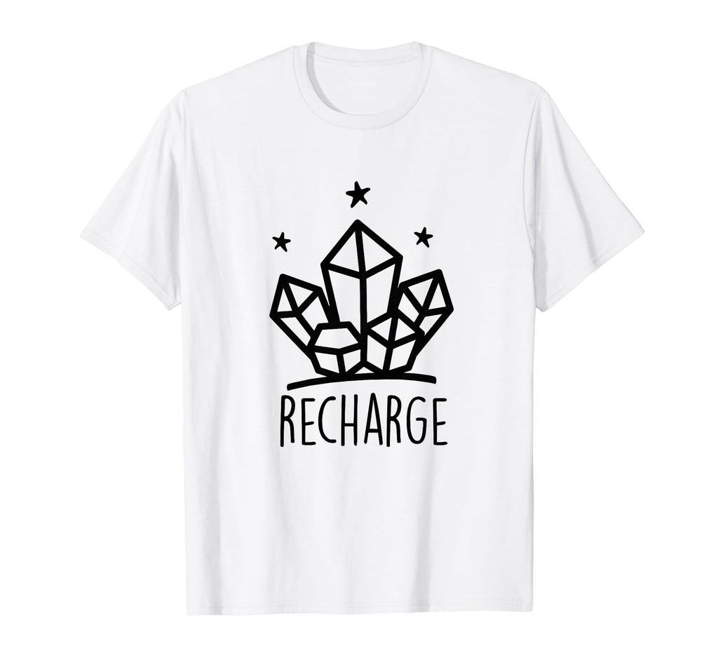 Metaphysical Crystal Recharge Energy T-Shirt - Minimalist Print Men Women - T-Shirt, Sweatshirt, Hoodie