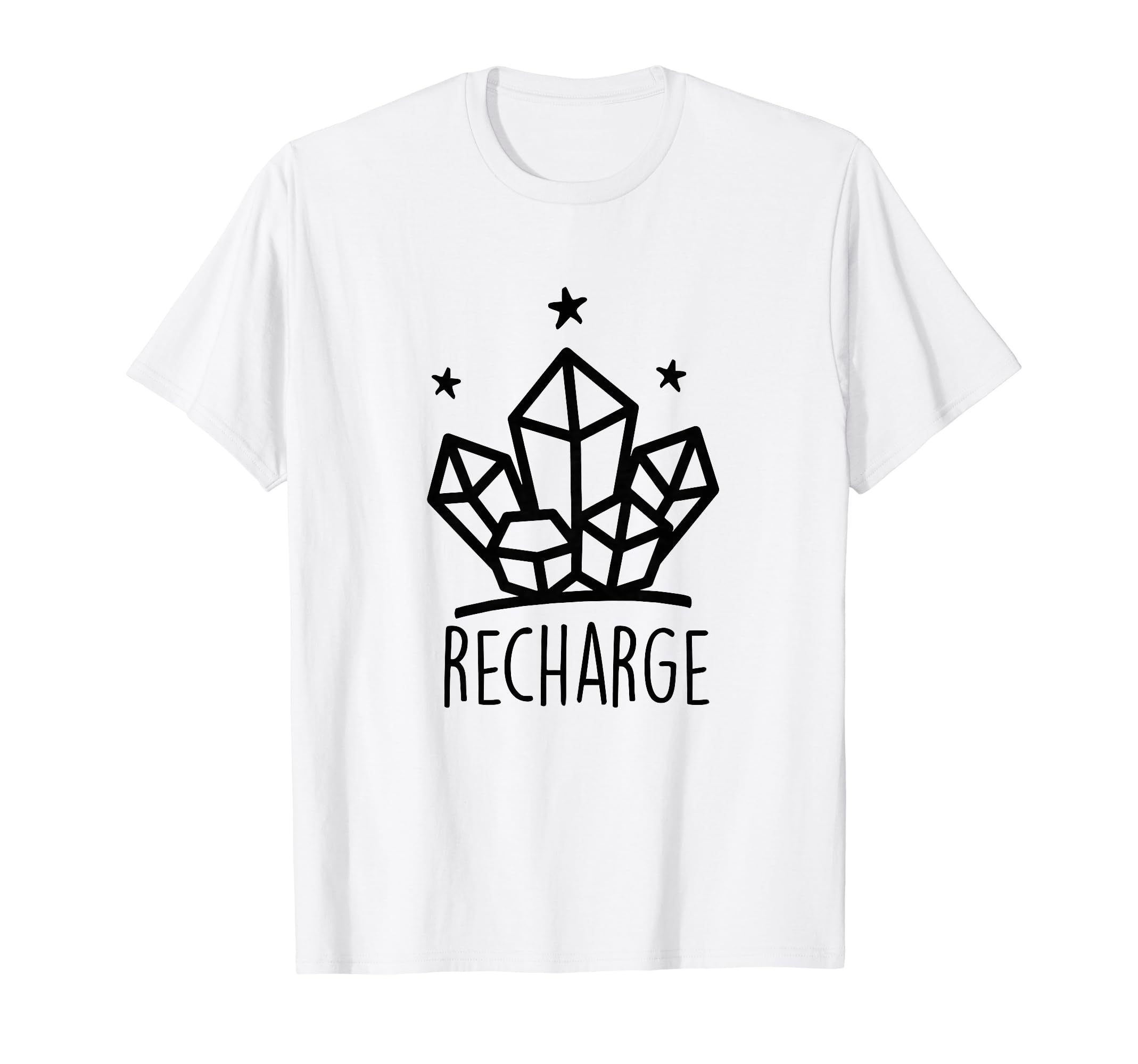 Metaphysical Crystal Recharge Energy T-Shirt - Minimalist Print Men Women - T-Shirt, Sweatshirt, Hoodie