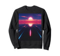 Vaporwave Aesthetic Sunset Above Sweatshirt - Custom Art Print for Adults - T-Shirt, Sweatshirt, Hoodie