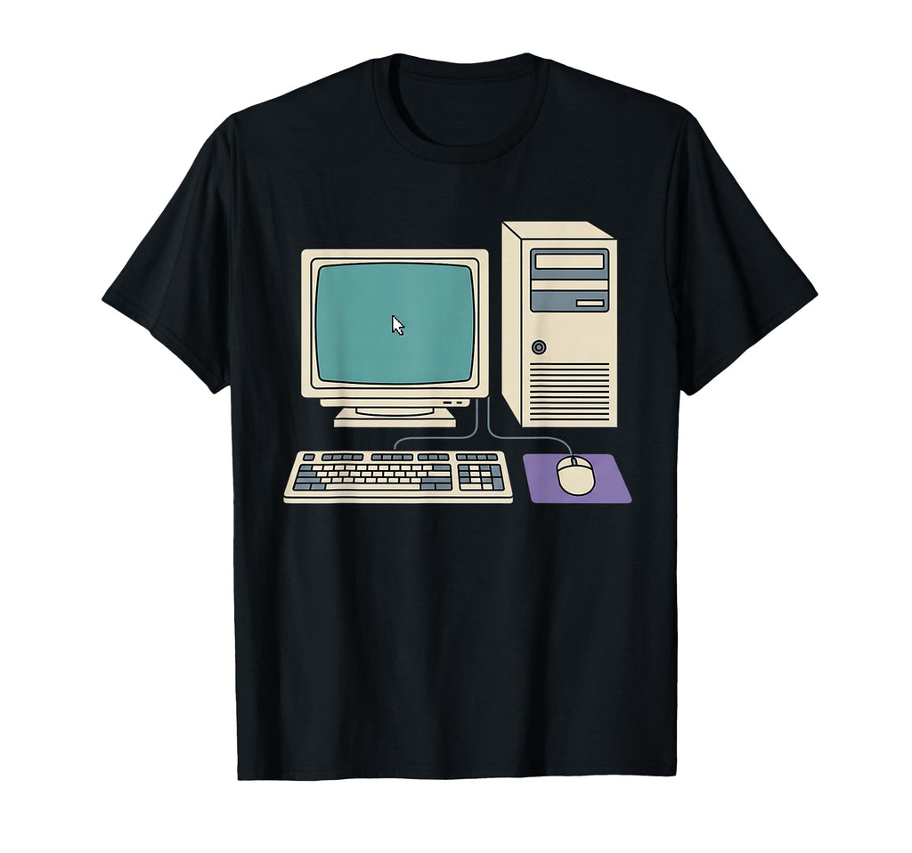 90S Computer Aesthetic Pc Tech Geek T-Shirt - Trendy Graphic for Adults - T-Shirt, Sweatshirt, Hoodie