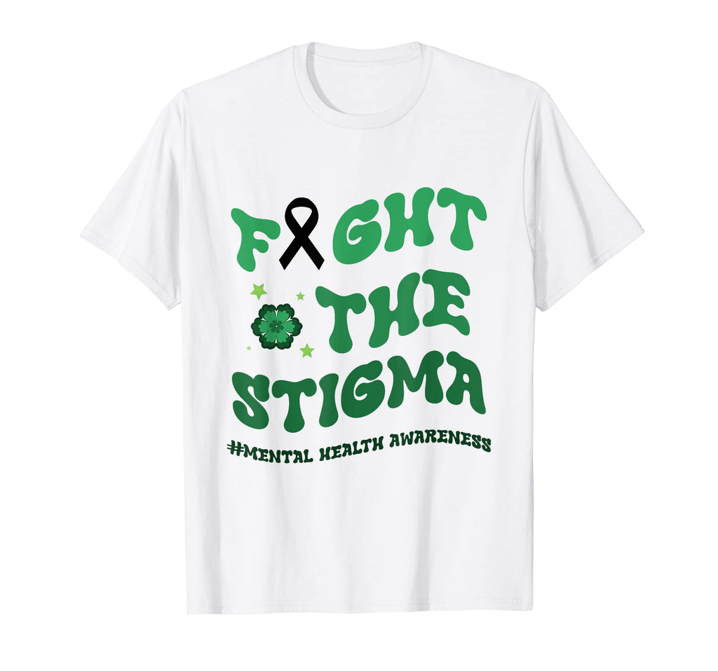 May We Wear Green Fight Stigma Mental T-Shirt - Trendy Graphic Unisex - T-Shirt, Sweatshirt, Hoodie