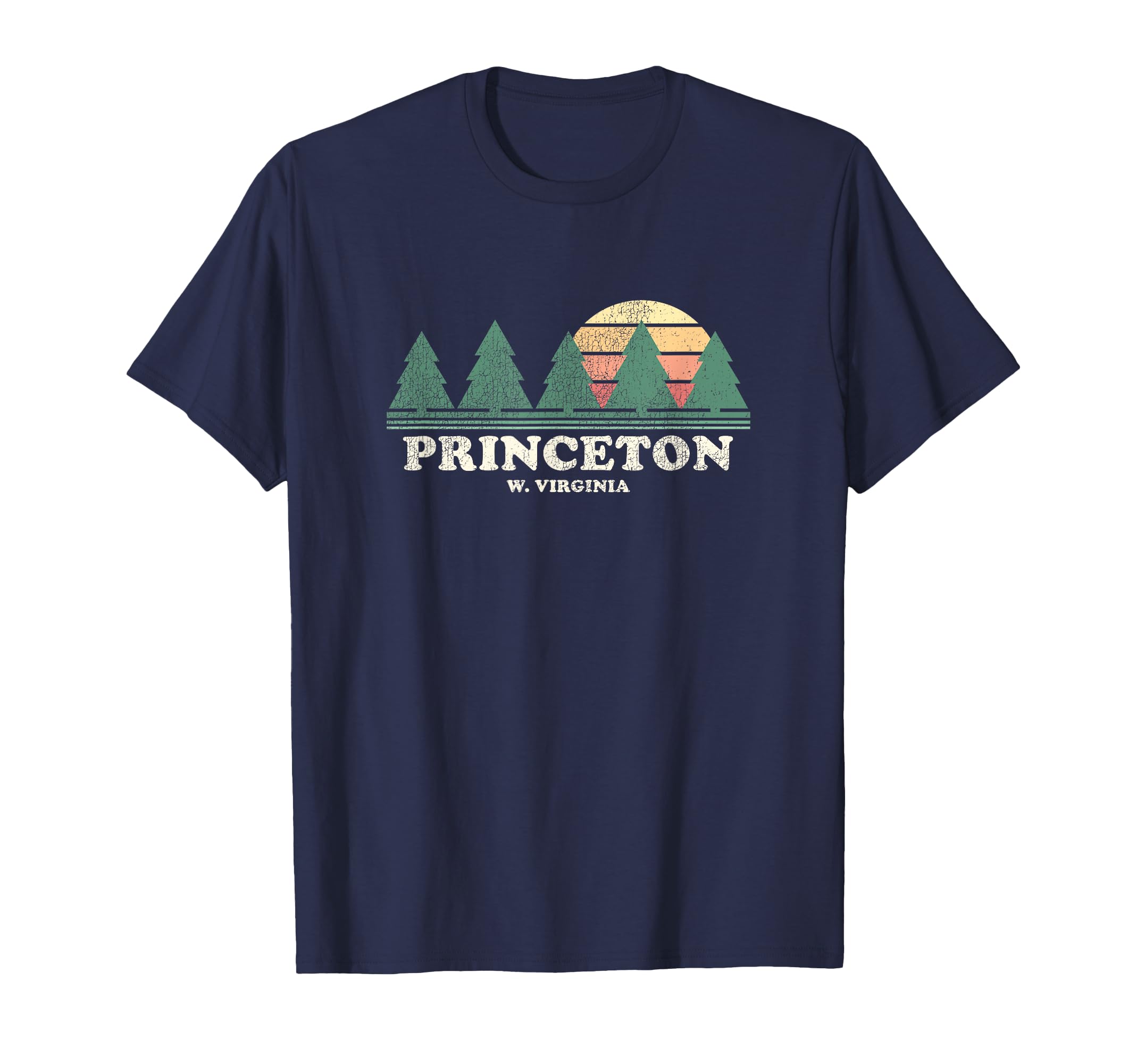 Princeton Wv Throwback 70S T-Shirt - Graphic Print for Adults - T-Shirt, Sweatshirt, Hoodie