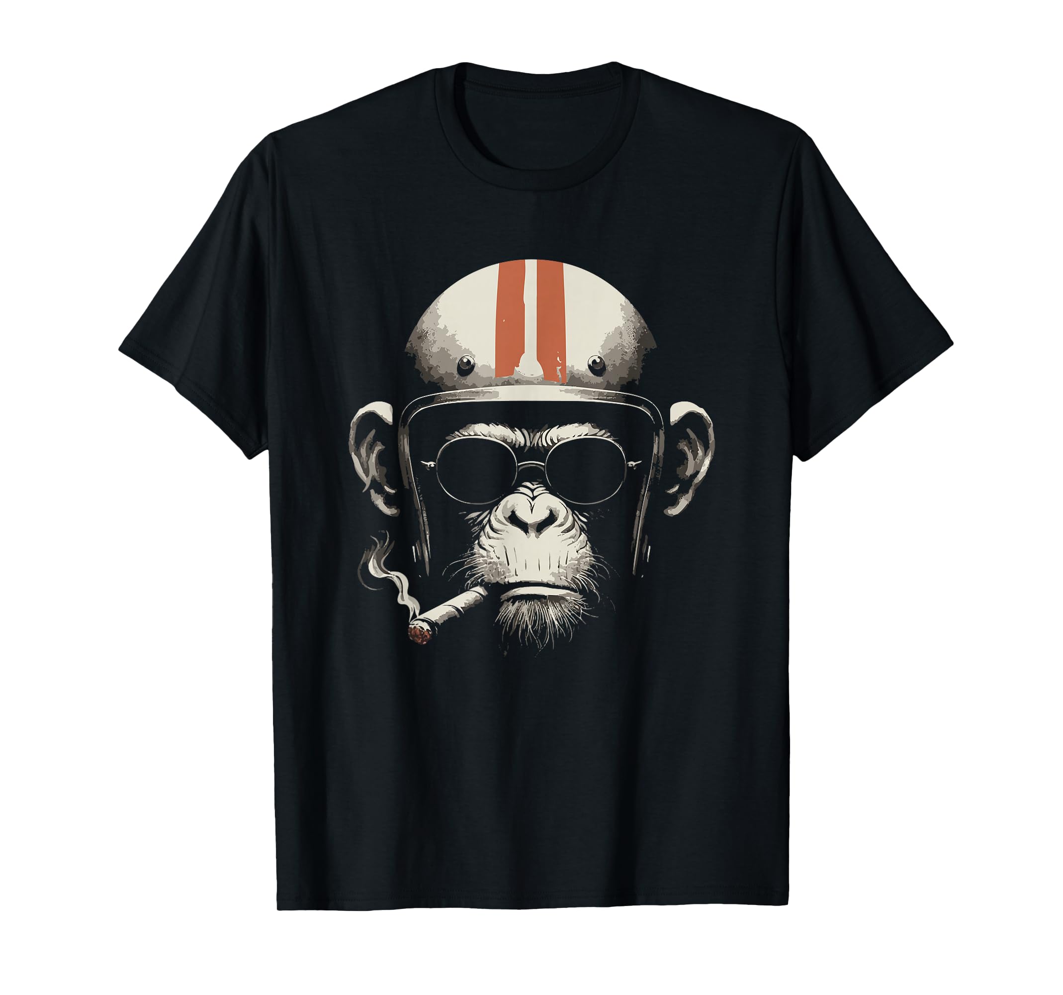 Cigar Smoking Monkey Motorcycle T-Shirt - Fun Novelty Design Men Women - T-Shirt, Sweatshirt, Hoodie
