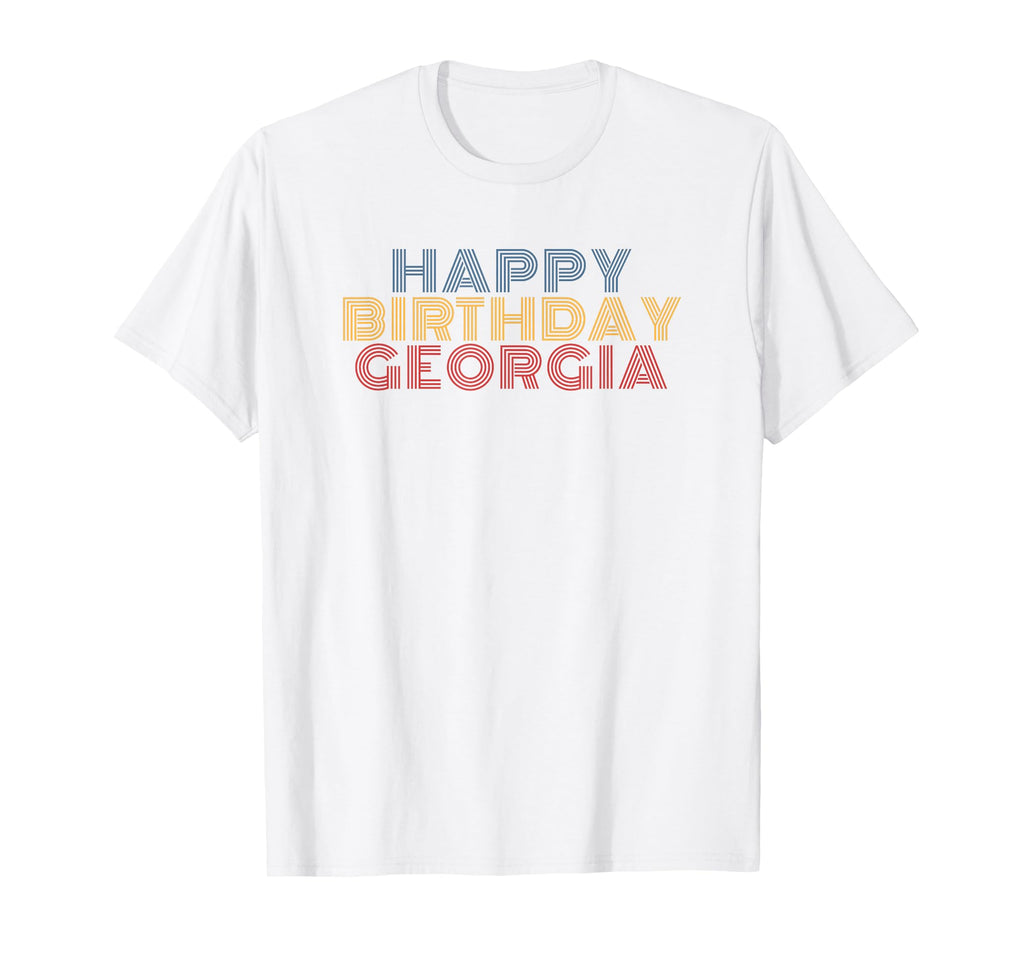 Happy Birthday Georgia Personalized T-Shirt - Unique Graphic for Adults - T-Shirt, Sweatshirt, Hoodie