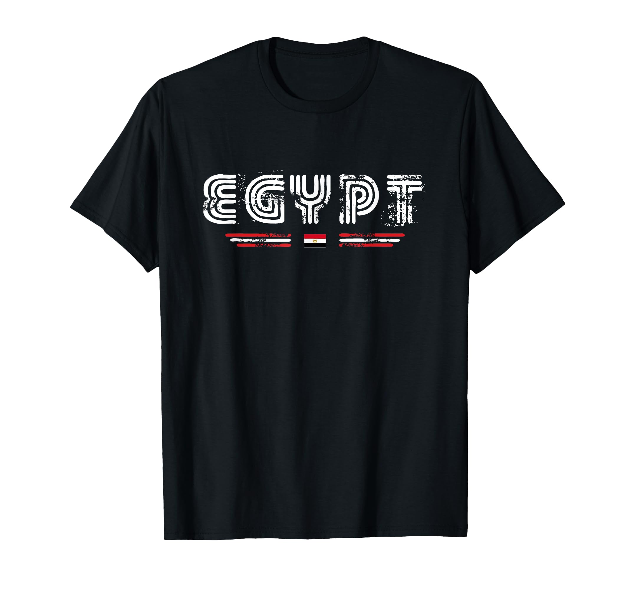 Egypt 70S 80S Type Flag T-Shirt - Trendy Graphic for Adults - T-Shirt, Sweatshirt, Hoodie