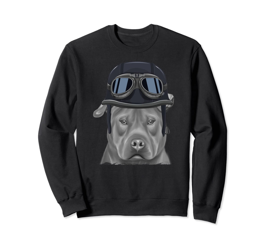 Usa Staffordshire Terrier Wearing Sweatshirt - Unique Graphic Unisex - T-Shirt, Sweatshirt, Hoodie