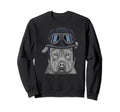 Usa Staffordshire Terrier Wearing Sweatshirt - Unique Graphic Unisex - T-Shirt, Sweatshirt, Hoodie