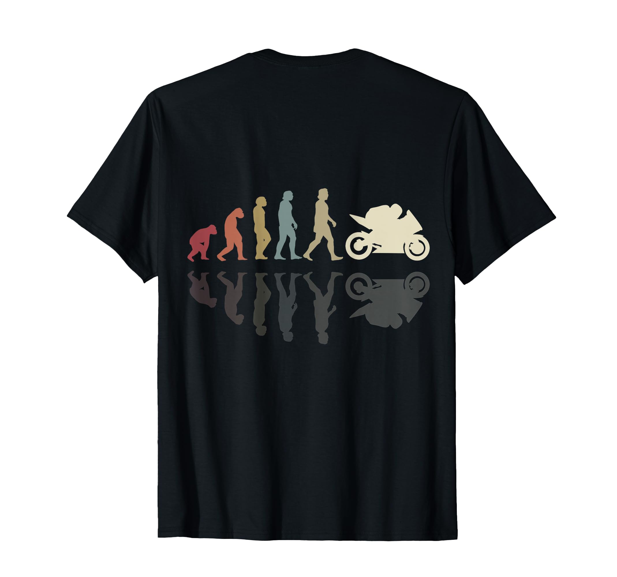 Motorcycle Evolution Shadow Biker T-Shirt - Custom Art Print Men Women - T-Shirt, Sweatshirt, Hoodie