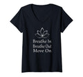 Womens Yoga Lotus Breathe Out Move Daily T-Shirt - Graphic Print Men Women - T-Shirt, Sweatshirt, Hoodie