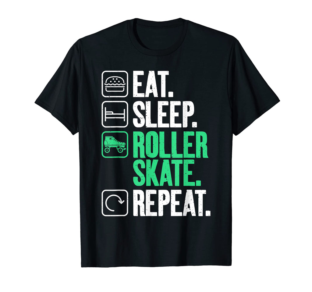 Eat Sleep Roller Skate Repeat Roller T-Shirt - Aesthetic Graphic Unisex - T-Shirt, Sweatshirt, Hoodie
