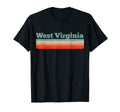 West Virginia Distressed 80S 90S T-Shirt - Fun Novelty Design for Adults - T-Shirt, Sweatshirt, Hoodie