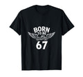 Born To Be 67 Motorcycle Biker Wings T-Shirt - Custom Art Print for Adults - T-Shirt, Sweatshirt, Hoodie
