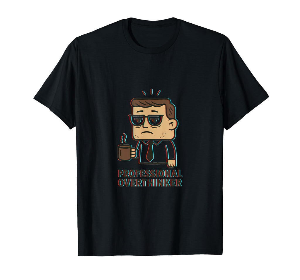 Professional Overthinker Glitch T-Shirt - Streetwear Style Unisex - T-Shirt, Sweatshirt, Hoodie