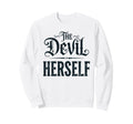 Devil Herself Occult Dark Sweatshirt - Fun Novelty Design for Adults - T-Shirt, Sweatshirt, Hoodie